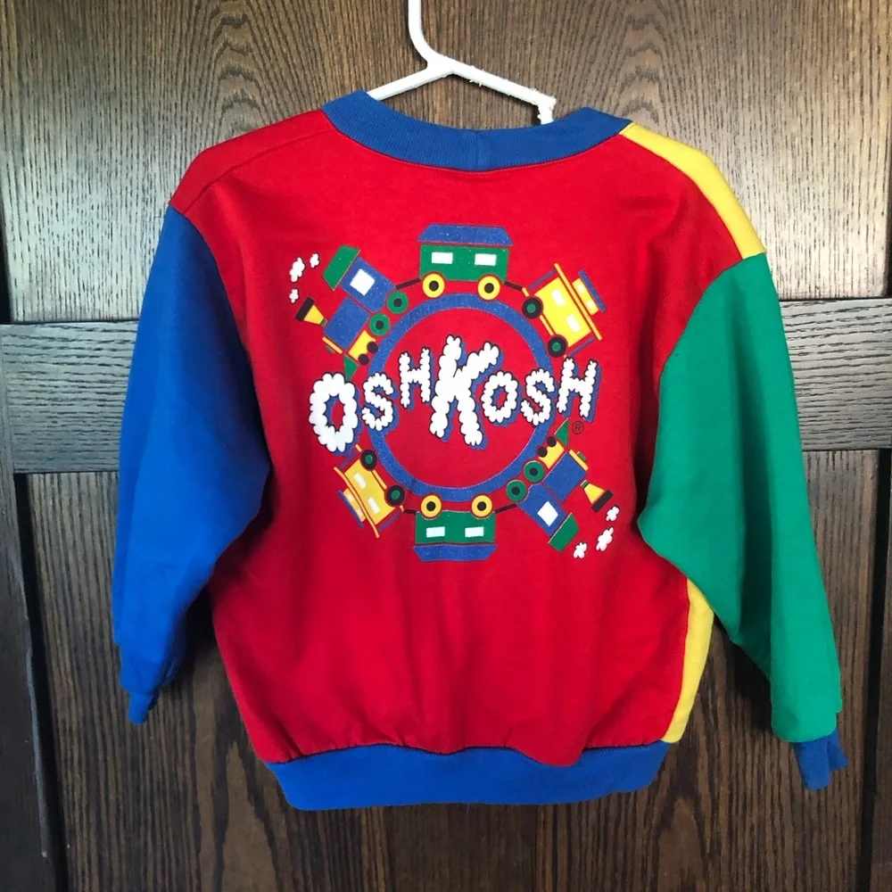 Vintage Oshkosh colorblock cardigan 4t